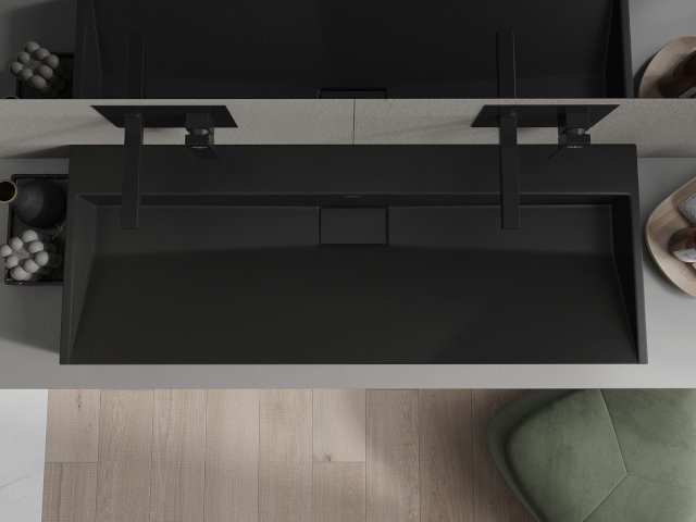 Νιπτήρας με επιτοίχιες μπαταρίες