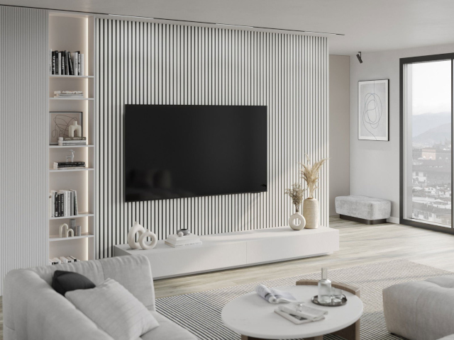 λευκές λάμελες σε δωμάτιο