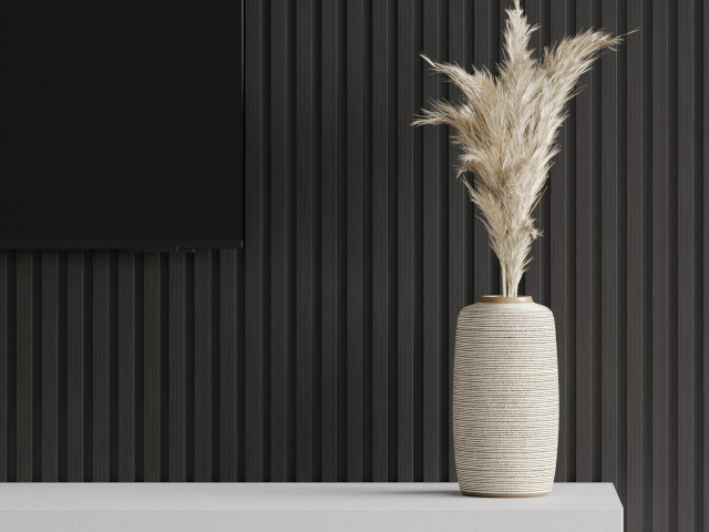 Μαύρες λαμέλες σε δωμάτιο