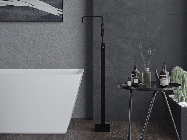 Μαύρα πλακάκια τοίχου Mexen στο μπάνιο