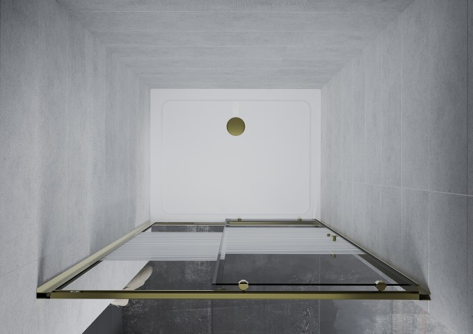 Χρυσές πόρτες ντους σε κοιλότητα