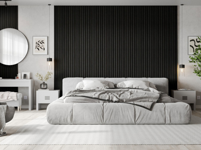 Κρεβατοκάμαρα με επιτοίχια λαμέλα