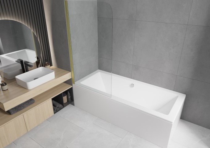 Χρυσή πτυσσόμενη οθόνη μπανιέρας