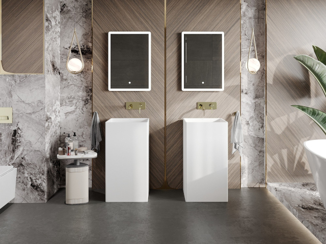 Πλακάκια πέτρας Mexen στο μπάνιο