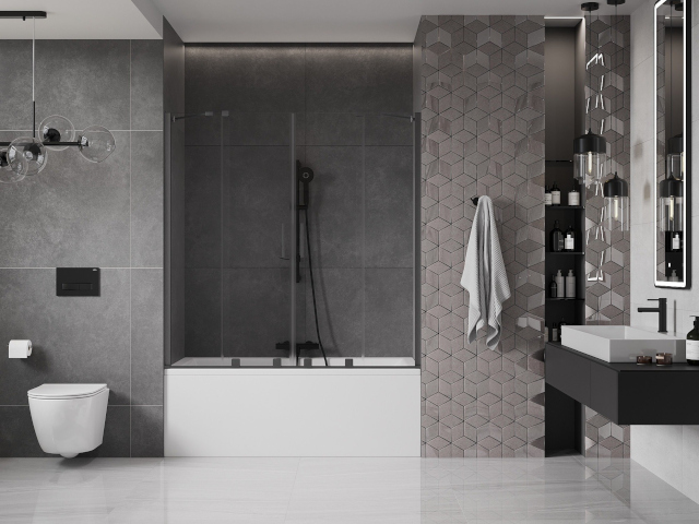 Πλακάκια δαπέδου σε διακόσμηση μπάνιου