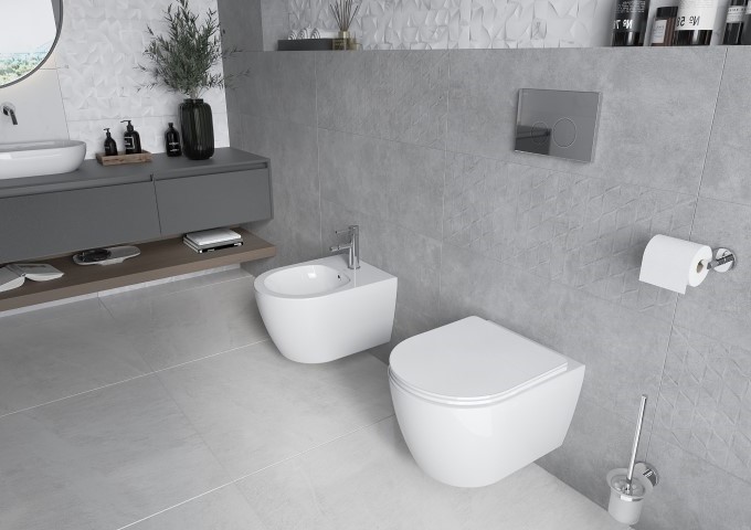 Μπαταρίες μπιντέ λευκό/χρώμιο