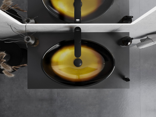 Μέσο πλάτος ντουλάπι μπάνιου κάτω από νιπτήρα