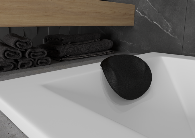 Μαύρο μαξιλαράκι μπανιέρας