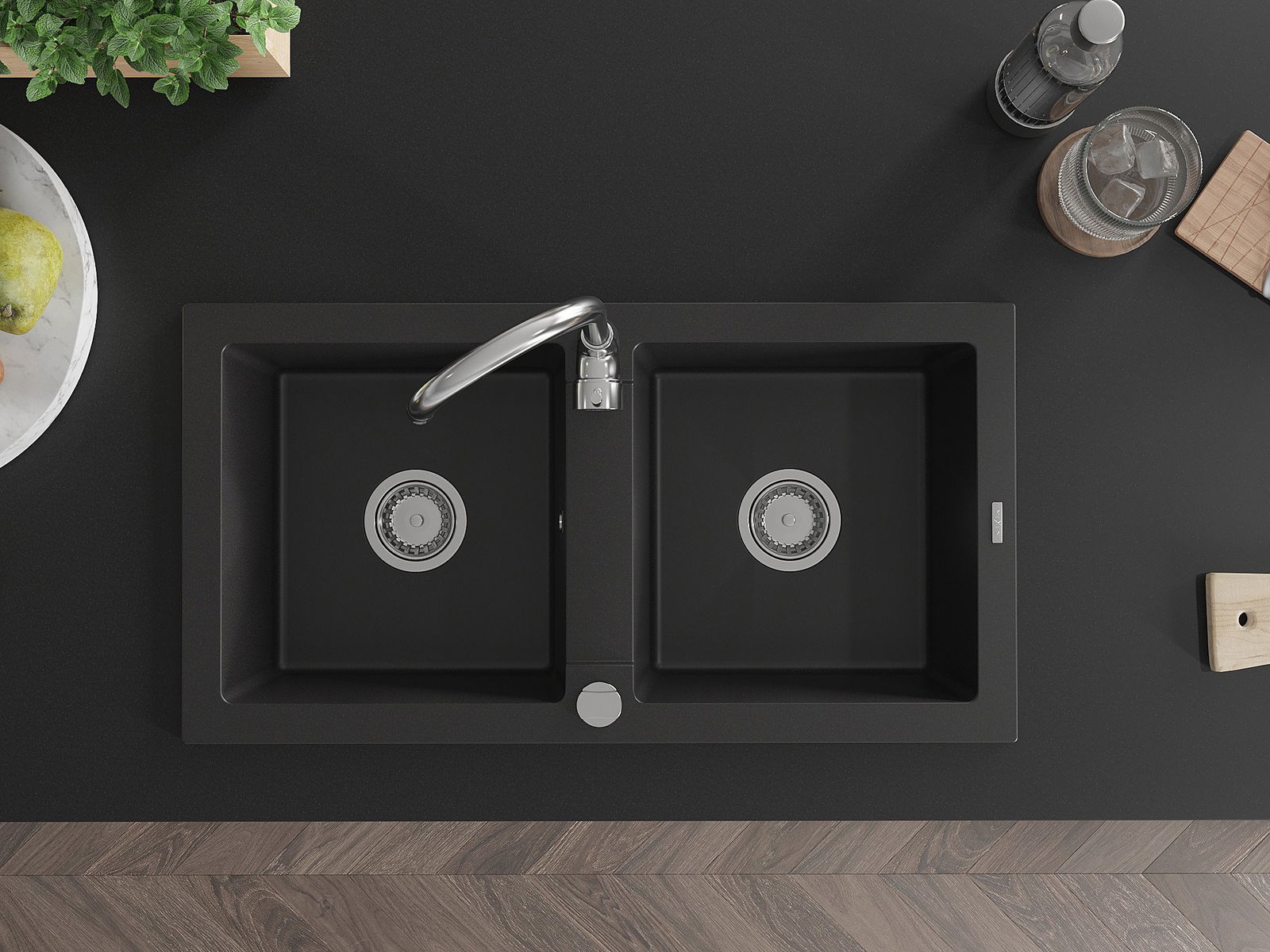 Διπλός νεροχύτης Mexen