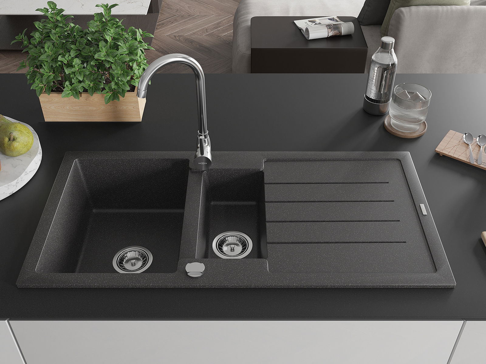 Εντοιχισμένος νεροχύτης σε πάγκο