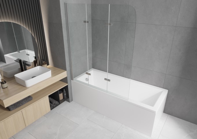 Πτυσσόμενα πάνελ μπανιέρας με προφίλ χρωμίου