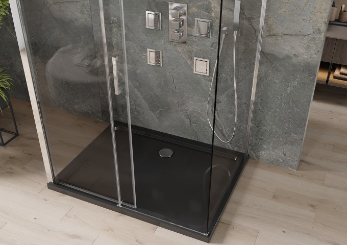 Επιτοίχιες καμπίνες ντους με ντουζιέρα 70x70