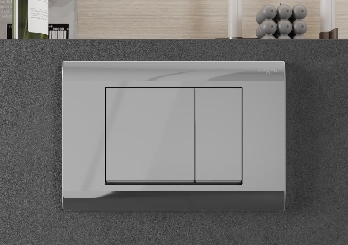 Κουμπιά εκκένωσης χρώμιο γυαλιστερό