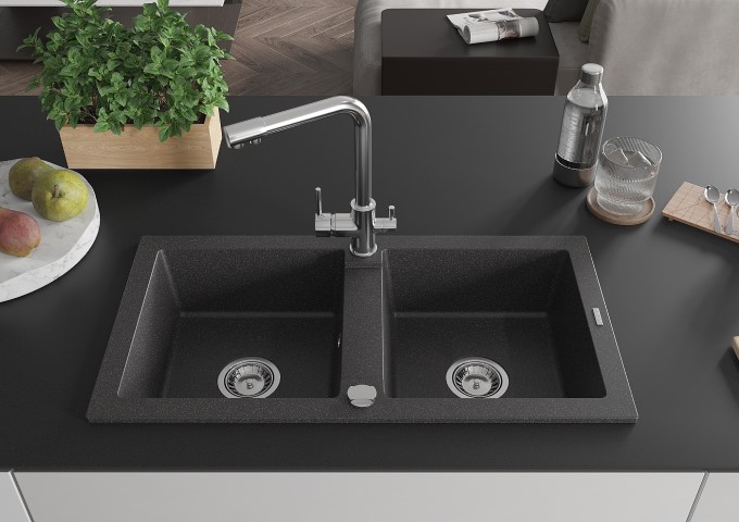 Γρανιτένιοι Νεροχύτες με Διπλή Μπαταρία