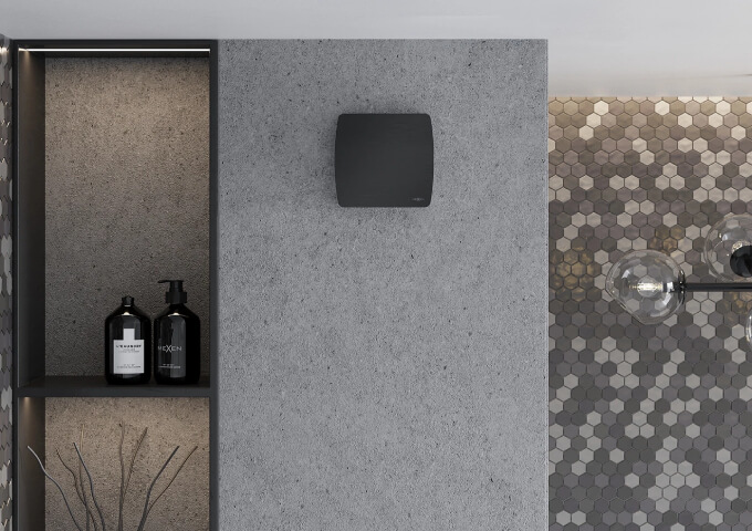 Μαύρος ανεμιστήρας μπάνιου