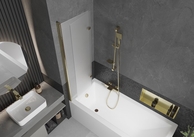 Παραβάν μπανιέρας ματ γυαλί