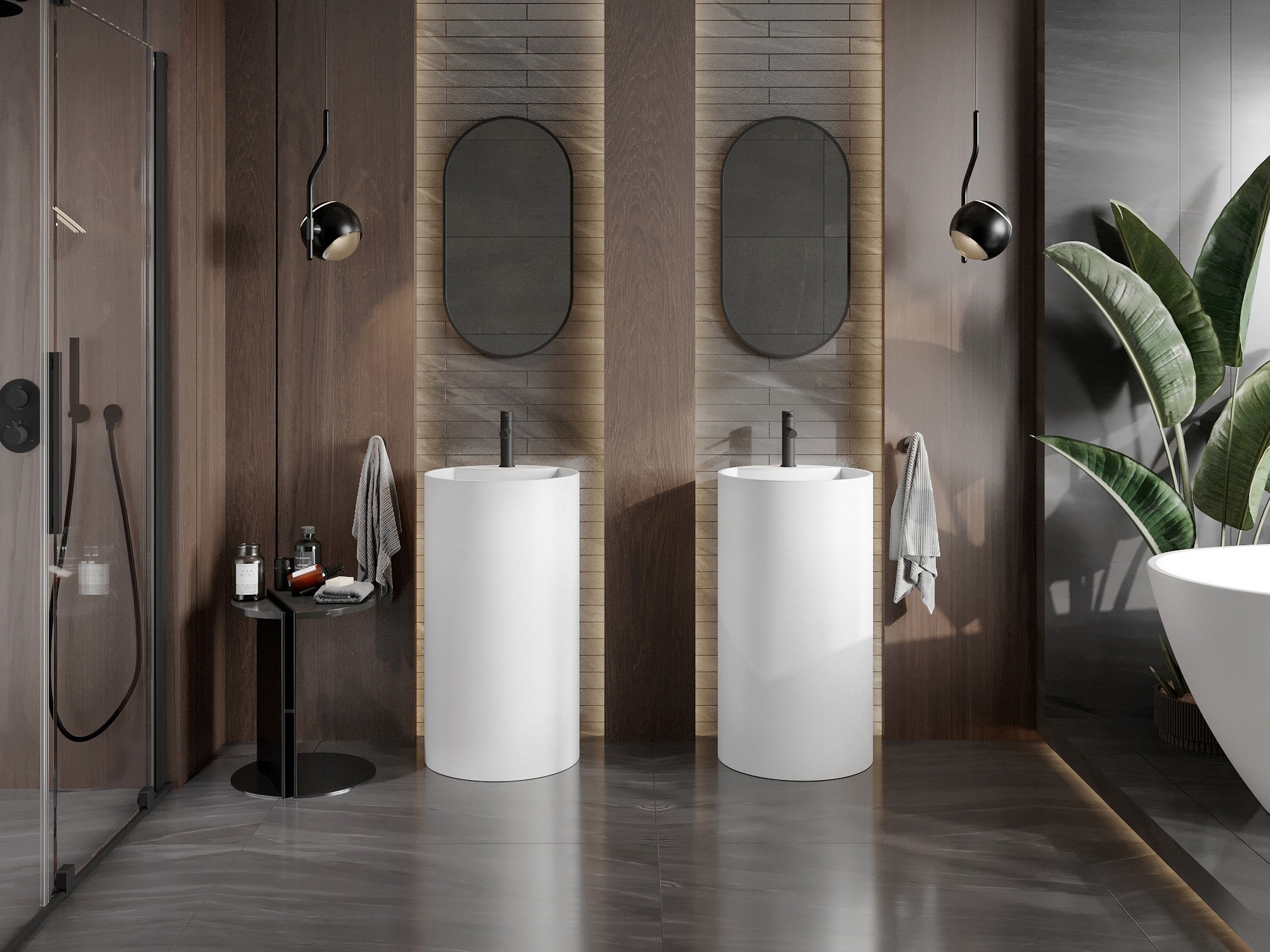 Ξύλινα αξεσουάρ στο μπάνιο σε στυλ boho