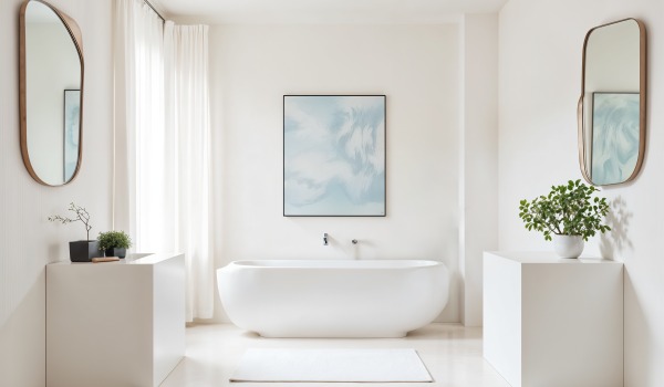 Μπάνιο με λίγα πλακάκια – πού να χρησιμοποιείτε πλακάκια και με τι να τα αντικαταστήσετε; Εμπνεύσεις και διαμορφώσεις