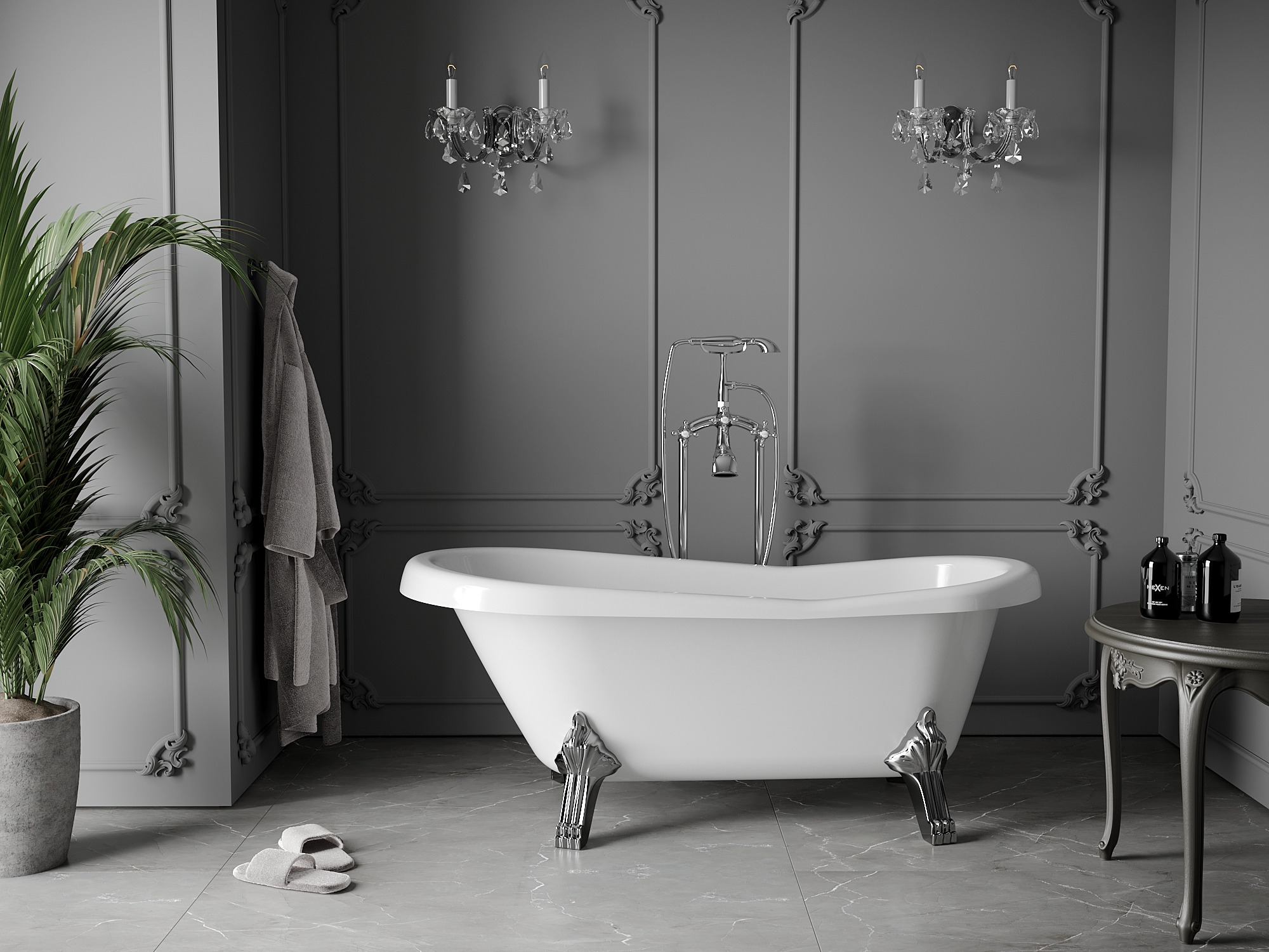 Μπάνιο σε ρετρό στυλ