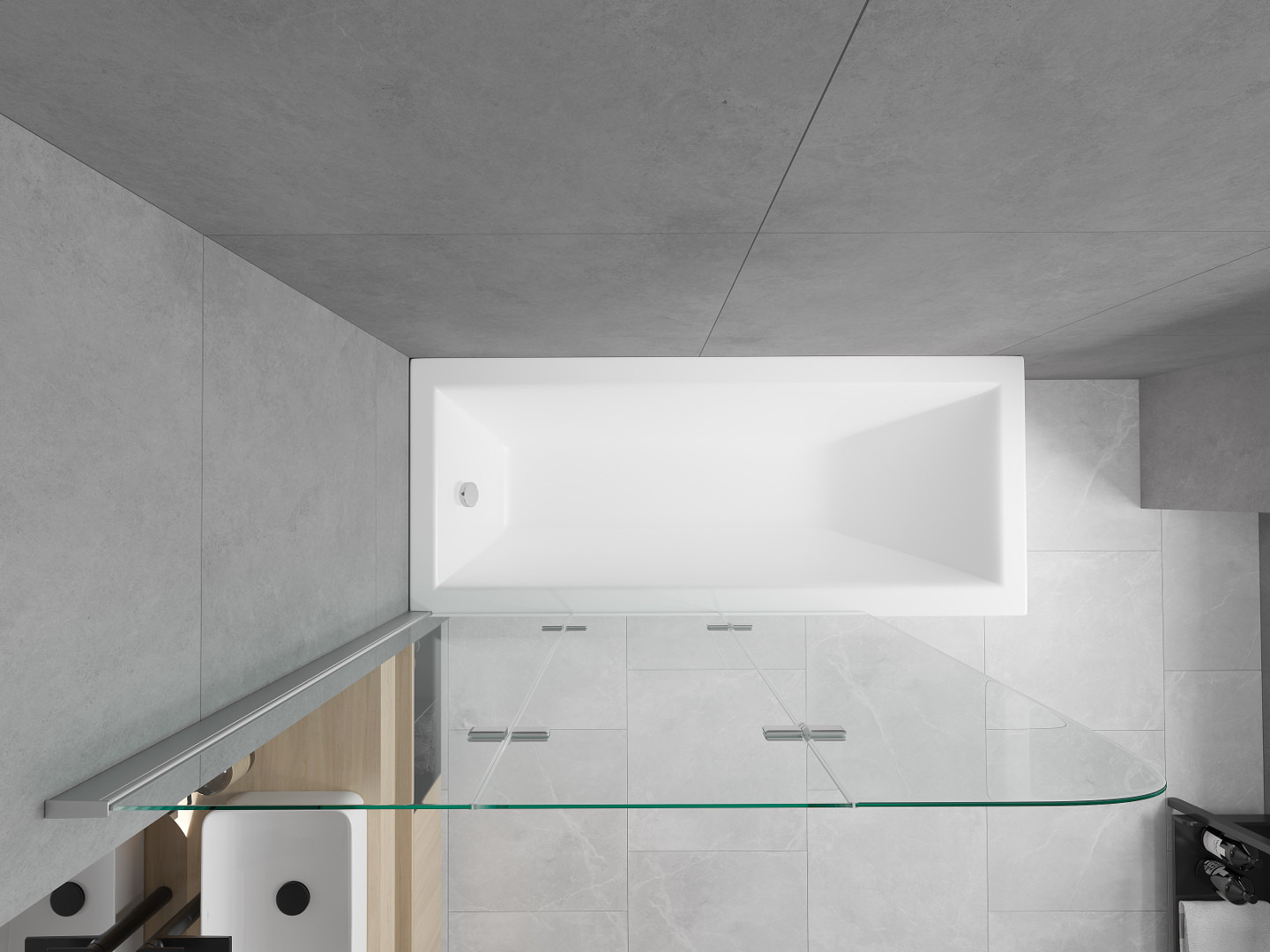 Μπανιέρα και ντουζιέρα σε ένα