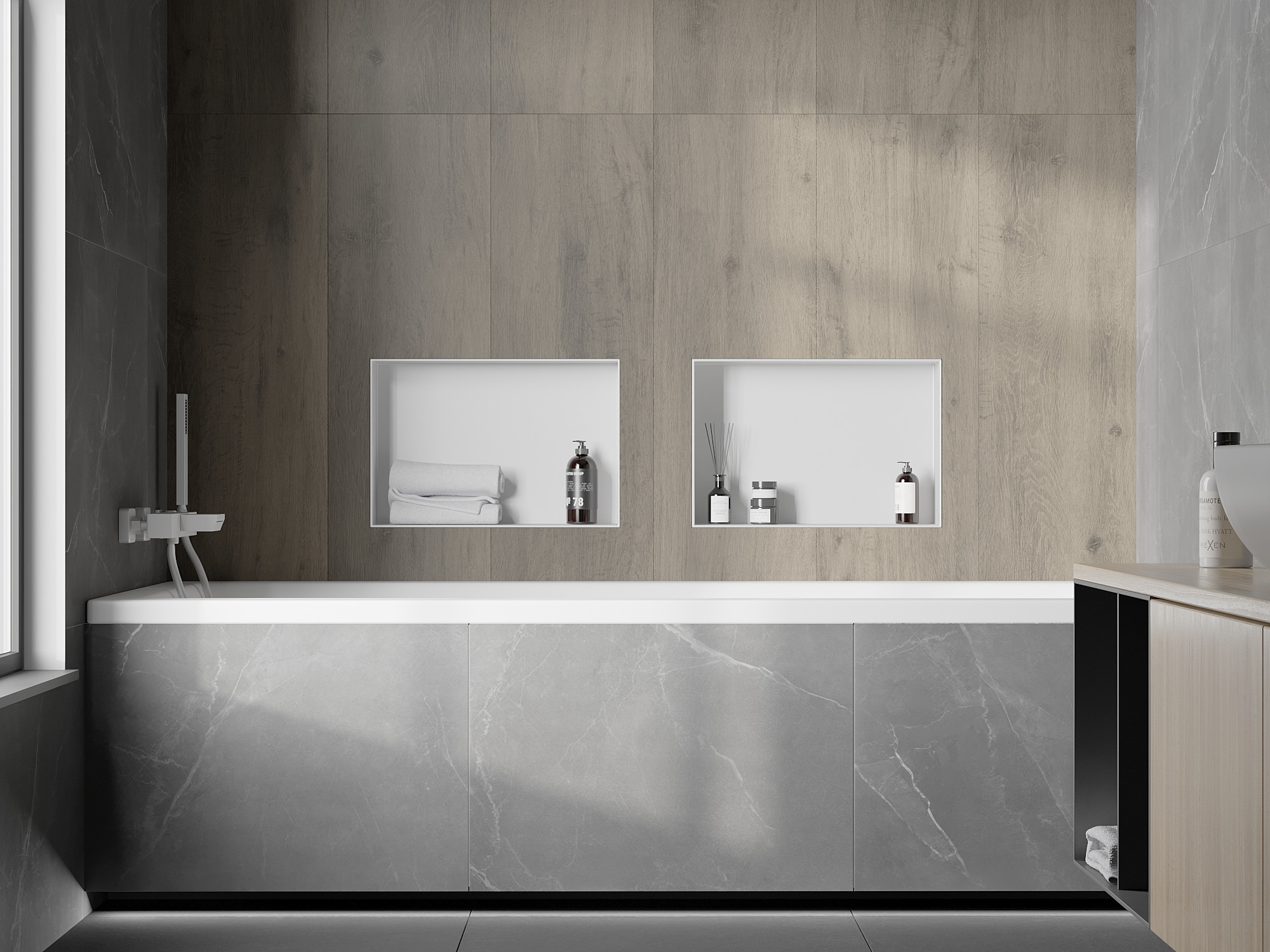 Μπανιέρα επενδεδυμένη με πλακάκια