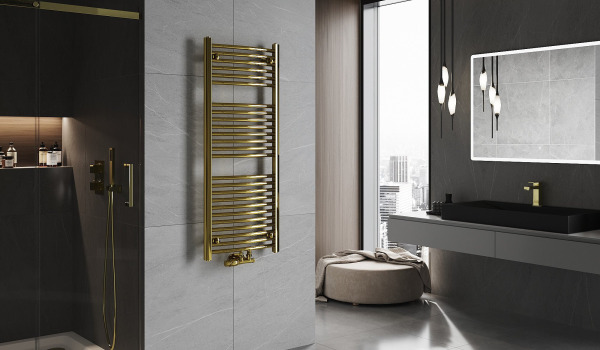 Χρώμα, στυλ και λειτουργικότητα - δηλαδή χρυσό καλοριφέρ στο μπάνιο