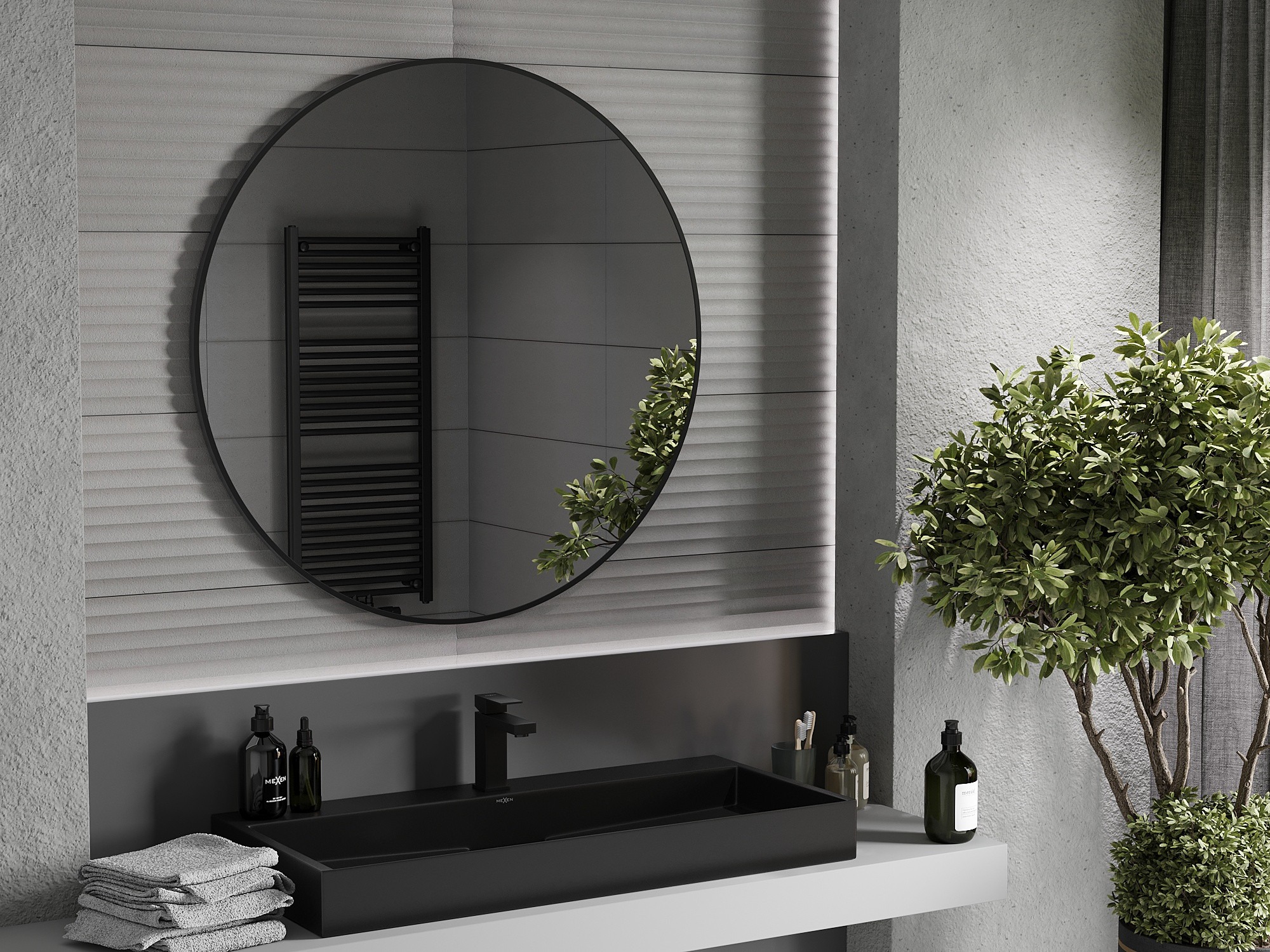 Σκούρο μπάνιο σε βιομηχανικό στυλ